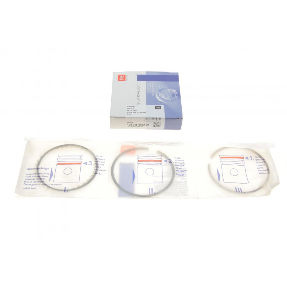 Кільця поршневі Opel Astra/Ascona/Kadett/Omega 2.0 86-98 (84.80mm/STD) (1.5-1.5-3.0) = 8935350000