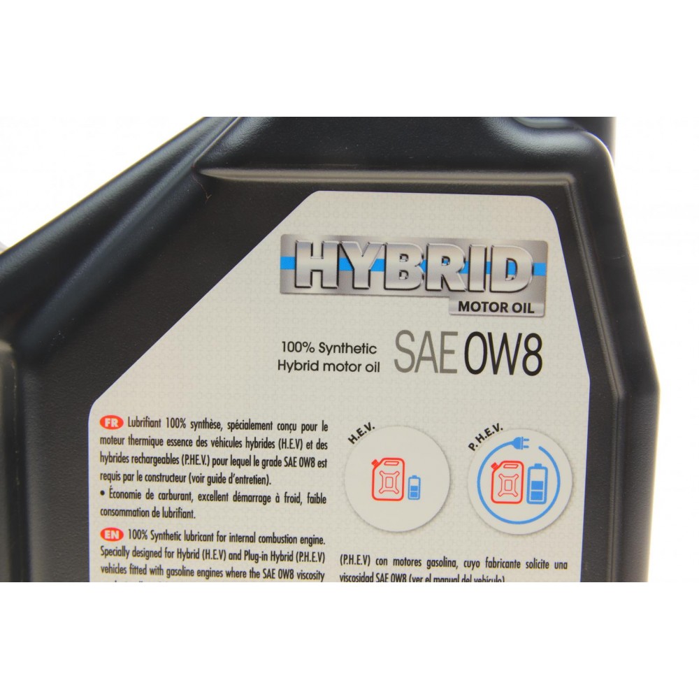 Олива 0W8 Hybrid (4L) (107155) (SAE J 300/ASTM D1298/ASTM D445/D4741/D2270/D92/D97/D874/D2896)