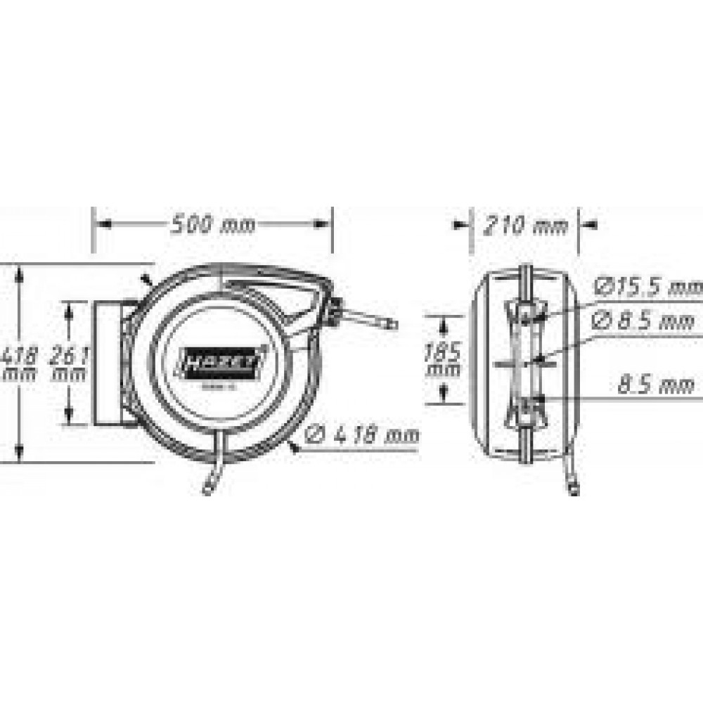 Шланг повітряний на автоматичній катушці (d=13.0mm) 15м
