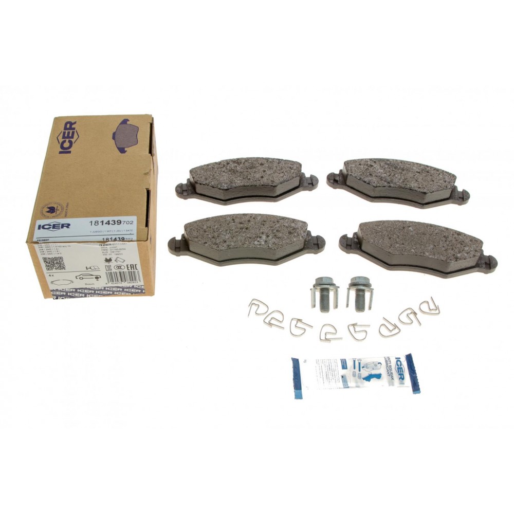 Колодки гальмівні (передні) Peugeot 206 98-/Peugeot 206+ 09-13/Peugeot 306 93-01