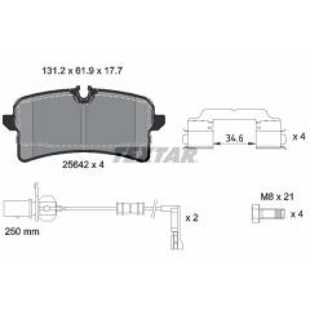 Колодки гальмівні (задні) Audi A6/A7/A8 12-18 (TRW) Q+