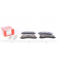 Колодки гальмівні (передні) Audi A6/A7/A8/Q7/Q8/VW Touareg 17- (Akebono) (з аксесуарами)