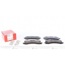 Колодки гальмівні (передні) Audi A6/A7/A8/Q7/Q8/VW Touareg 17- (Akebono) (з аксесуарами)