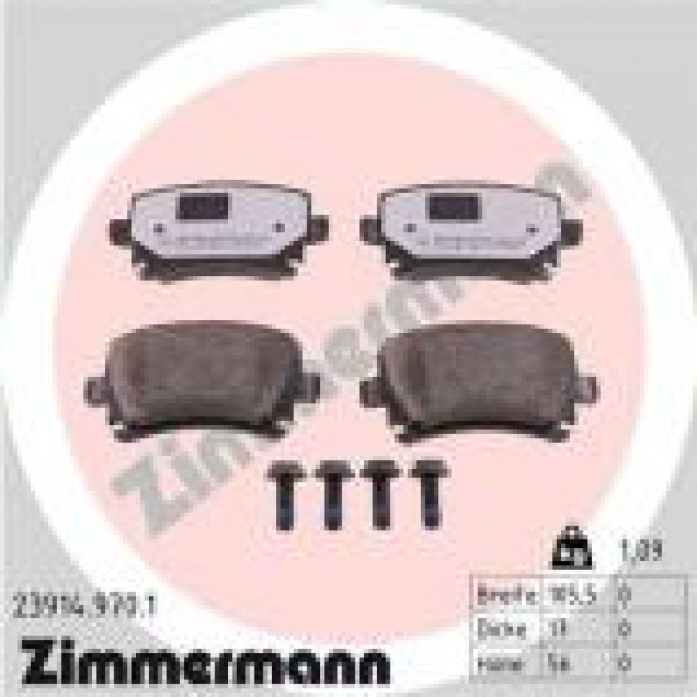 Колодки гальмівні (задні) VW Caddy 03-15 (Lucas-Girling) (з низьким продукуванням пилу)