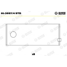 Комплект вкладишів двигуна GLYCO 01-3557/4 STD