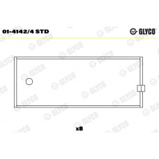 Комплект вкладишів двигуна GLYCO 01-4142/4 STD