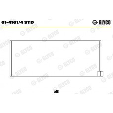 Комплект вкладишів двигуна GLYCO 01-4161/4 STD