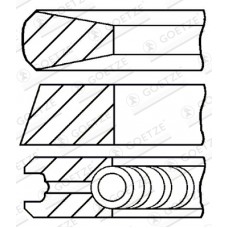 Комплект кілець поршневих з 3 шт. GOETZE 08-325500-00
