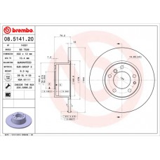 Диск гальмівний BREMBO 08.5141.20