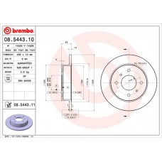 Диск гальмівний BREMBO 08.5443.11