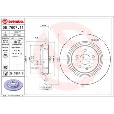 Диск гальмівний BREMBO 08.7607.11