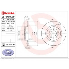 Диск гальмівний BREMBO 08.9460.61
