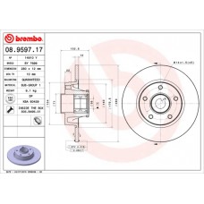 Диск гальмівний BREMBO 08.9597.17