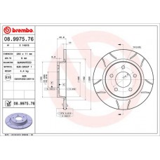 Диск гальмівний BREMBO 08.9975.76