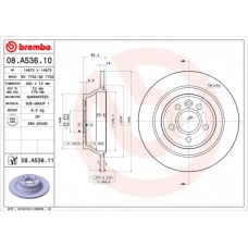 Диск гальмівний BREMBO 08.A536.11