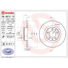 Диск гальмівний BREMBO 08.A615.11