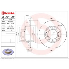 Диск гальмівний BREMBO 08.A841.10