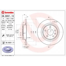 Диск гальмівний BREMBO 08.B351.11