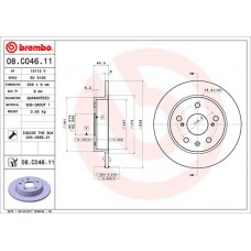 Диск гальмівний BREMBO 08.C046.11