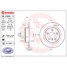 Диск гальмівний BREMBO 08.C352.11