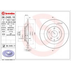 Диск гальмівний BREMBO 08.C425.11