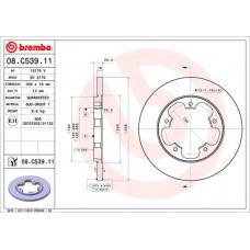 Диск гальмівний BREMBO 08.C539.11