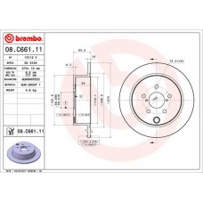 Диск гальмівний BREMBO 08.C661.11