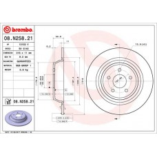 Диск гальмівний BREMBO 08.N258.21
