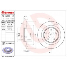 Диск гальмівний BREMBO 08.N267.11