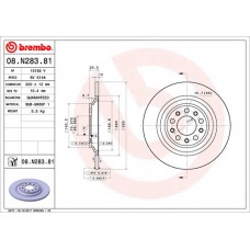 Диск гальмівний BREMBO 08.N283.81