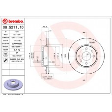 Диск гальмівний BREMBO 08.5211.10