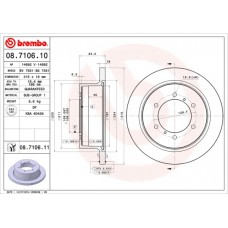 Диск гальмівний BREMBO 08.7106.10