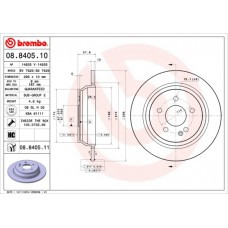 Диск гальмівний BREMBO 08.8405.10