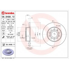Диск гальмівний BREMBO 08.9488.11
