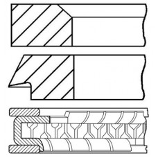 Комплект кілець поршневих з 3 шт. GOETZE 08-991400-00