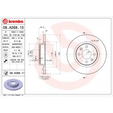 Диск гальмівний BREMBO 08.A268.10