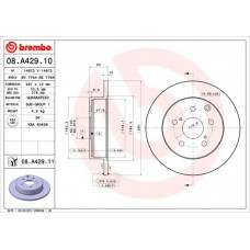 Диск гальмівний BREMBO 08.A429.10