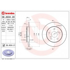 Диск гальмівний BREMBO 08.A534.21