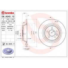 Диск гальмівний BREMBO 08.A540.11
