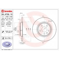 Диск гальмівний BREMBO 08.A759.11