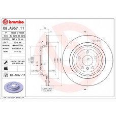 Диск гальмівний BREMBO 08.A957.11