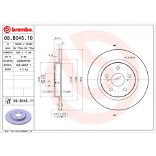 Диск гальмівний BREMBO 08.B045.10