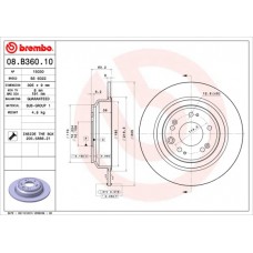 Диск гальмівний BREMBO 08.B360.10