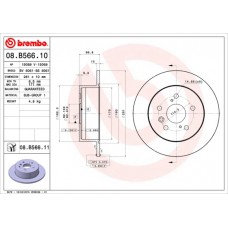 Диск гальмівний BREMBO 08.B566.11