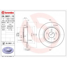 Диск гальмівний BREMBO 08.B601.10