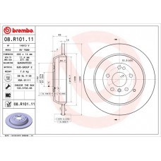 Диск гальмівний BREMBO 08.R101.11