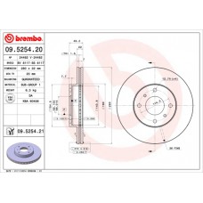 Диск гальмівний BREMBO 09.5254.20