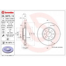 Диск гальмівний BREMBO 09.5870.11