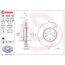 Диск гальмівний BREMBO 09.7629.11