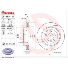 Гальмівний диск BREMBO 09.9914.11